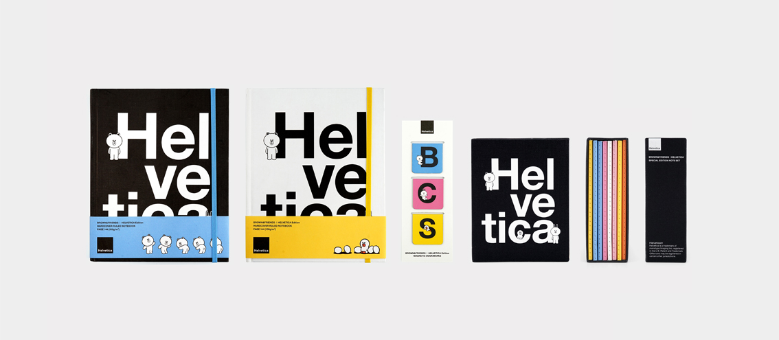 라인프렌즈 LINE FRIENDS 헬베티카 다이어리 노트 세트 