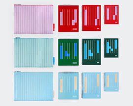 jtbc 제이티비씨 달력 다이어리 수첩 파우치 세트